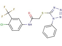N-[4-chloro-3-(trifluoromethyl)phenyl]-2-[(1-phenyl-1H-tetrazol-5-yl)thio]acetamide