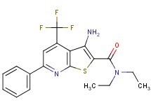 3-amino-N,N-diethyl-6-phenyl-4-(trifluoromethyl)thieno[2,3-b]pyridine-2-carboxamide