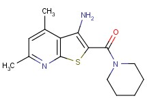 4,6-dimethyl-2-(1-piperidinylcarbonyl)thieno[2,3-b]pyridin-3-amine