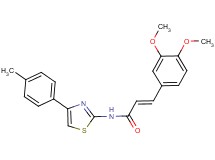 3-(3,4-dimethoxyphenyl)-N-[4-(4-methylphenyl)-1,3-thiazol-2-yl]acrylamide