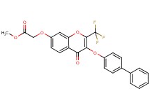methyl {[3-(4-biphenylyloxy)-4-oxo-2-(trifluoromethyl)-4H-chromen-7-yl]oxy}acetate