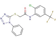 N-[2-chloro-5-(trifluoromethyl)phenyl]-2-[(1-phenyl-1H-tetrazol-5-yl)thio]acetamide