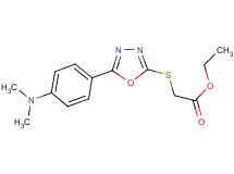 ethyl ({5-[4-(dimethylamino)phenyl]-1,3,4-oxadiazol-2-yl}thio)acetate