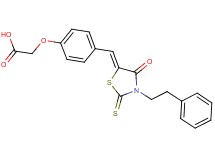 (4-{[4-oxo-3-(2-phenylethyl)-2-thioxo-1,3-thiazolidin-5-ylidene]methyl}phenoxy)acetic acid