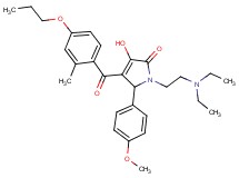 1-[2-(diethylamino)ethyl]-3-hydroxy-5-(4-methoxyphenyl)-4-(2-methyl-4-propoxybenzoyl)-1,5-dihydro-2H-pyrrol-2-one