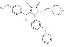 3-hydroxy-4-(4-methoxybenzoyl)-5-(3-phenoxyphenyl)-1-[2-(1-piperazinyl)ethyl]-1,5-dihydro-2H-pyrrol-2-one