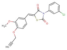 3-(3-chlorophenyl)-5-[3-methoxy-4-(2-propyn-1-yloxy)benzylidene]-1,3-thiazolidine-2,4-dione