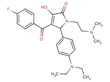 5-[4-(diethylamino)phenyl]-1-[2-(dimethylamino)ethyl]-4-(4-fluorobenzoyl)-3-hydroxy-1,5-dihydro-2H-pyrrol-2-one