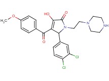 5-(3,4-dichlorophenyl)-3-hydroxy-4-(4-methoxybenzoyl)-1-[2-(1-piperazinyl)ethyl]-1,5-dihydro-2H-pyrrol-2-one