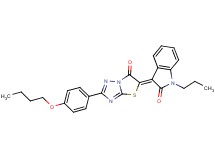 3-[2-(4-butoxyphenyl)-6-oxo[1,3]thiazolo[3,2-b][1,2,4]triazol-5(6H)-ylidene]-1-propyl-1,3-dihydro-2H-indol-2-one
