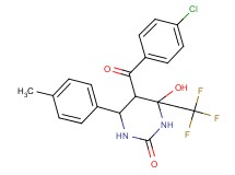 5-(4-chlorobenzoyl)-4-hydroxy-6-(4-methylphenyl)-4-(trifluoromethyl)tetrahydro-2(1H)-pyrimidinone