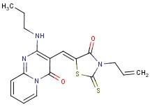 3-[(3-allyl-4-oxo-2-thioxo-1,3-thiazolidin-5-ylidene)methyl]-2-(propylamino)-4H-pyrido[1,2-a]pyrimidin-4-one