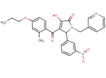 3-hydroxy-4-(2-methyl-4-propoxybenzoyl)-5-(3-nitrophenyl)-1-(3-pyridinylmethyl)-1,5-dihydro-2H-pyrrol-2-one