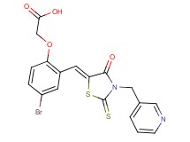 (4-bromo-2-{[4-oxo-3-(3-pyridinylmethyl)-2-thioxo-1,3-thiazolidin-5-ylidene]methyl}phenoxy)acetic acid