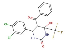 5-benzoyl-6-(3,4-dichlorophenyl)-4-hydroxy-4-(trifluoromethyl)tetrahydro-2(1H)-pyrimidinone