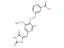 3-({4-[(2,5-dioxo-4-imidazolidinylidene)methyl]-2-iodo-6-methoxyphenoxy}methyl)benzoic acid