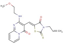 3-[(3-allyl-4-oxo-2-thioxo-1,3-thiazolidin-5-ylidene)methyl]-2-[(2-methoxyethyl)amino]-4H-pyrido[1,2-a]pyrimidin-4-one