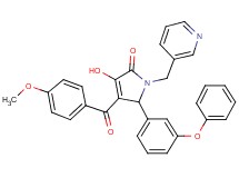 3-hydroxy-4-(4-methoxybenzoyl)-5-(3-phenoxyphenyl)-1-(3-pyridinylmethyl)-1,5-dihydro-2H-pyrrol-2-one