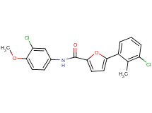 N-(3-chloro-4-methoxyphenyl)-5-(3-chloro-2-methylphenyl)-2-furamide