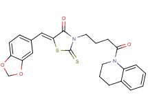 5-(1,3-benzodioxol-5-ylmethylene)-3-[4-(3,4-dihydro-1(2H)-quinolinyl)-4-oxobutyl]-2-thioxo-1,3-thiazolidin-4-one