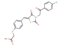 [4-({3-[2-(4-chlorophenyl)-2-oxoethyl]-2,4-dioxo-1,3-thiazolidin-5-ylidene}methyl)phenoxy]acetic acid