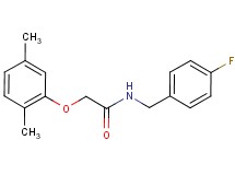 2-(2,5-dimethylphenoxy)-N-(4-fluorobenzyl)acetamide