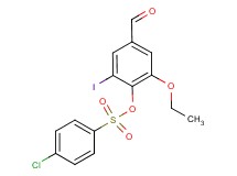 2-ethoxy-4-formyl-6-iodophenyl 4-chlorobenzenesulfonate