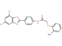 N-[4-(5,7-dichloro-1,3-benzoxazol-2-yl)phenyl]-2-(2-methylphenoxy)acetamide