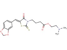 2-(dimethylamino)ethyl 4-[5-(1,3-benzodioxol-5-ylmethylene)-4-oxo-2-thioxo-1,3-thiazolidin-3-yl]butanoate hydrochloride