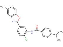 N-[2-chloro-5-(5-methyl-1,3-benzoxazol-2-yl)phenyl]-4-isopropylbenzamide