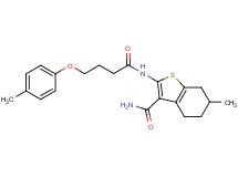 6-methyl-2-{[4-(4-methylphenoxy)butanoyl]amino}-4,5,6,7-tetrahydro-1-benzothiophene-3-carboxamide