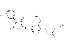 ethyl (4-{[3-(3-chlorophenyl)-4-oxo-2-thioxo-1,3-thiazolidin-5-ylidene]methyl}-2-methoxyphenoxy)acetate