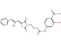 2-hydroxy-4-({4-[5-(2-methyl-3-phenyl-2-propen-1-ylidene)-4-oxo-2-thioxo-1,3-thiazolidin-3-yl]butanoyl}amino)benzoic acid