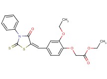ethyl {2-ethoxy-4-[(4-oxo-3-phenyl-2-thioxo-1,3-thiazolidin-5-ylidene)methyl]phenoxy}acetate