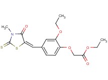 ethyl {2-ethoxy-4-[(3-methyl-4-oxo-2-thioxo-1,3-thiazolidin-5-ylidene)methyl]phenoxy}acetate