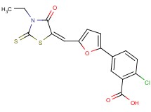 2-chloro-5-{5-[(3-ethyl-4-oxo-2-thioxo-1,3-thiazolidin-5-ylidene)methyl]-2-furyl}benzoic acid