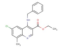 ethyl 4-(benzylamino)-6-chloro-8-methyl-3-quinolinecarboxylate