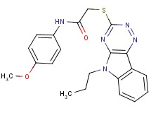 N-(4-methoxyphenyl)-2-[(5-propyl-5H-[1,2,4]triazino[5,6-b]indol-3-yl)thio]acetamide