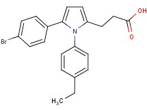 3-[5-(4-bromophenyl)-1-(4-ethylphenyl)-1H-pyrrol-2-yl]propanoic acid