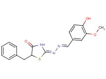 4-hydroxy-3-methoxybenzaldehyde (5-benzyl-4-oxo-1,3-thiazolidin-2-ylidene)hydrazone