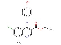 ethyl 6-chloro-4-[(4-hydroxyphenyl)amino]-8-methyl-3-quinolinecarboxylate hydrochloride