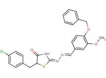 4-(benzyloxy)-3-methoxybenzaldehyde [5-(4-chlorobenzyl)-4-oxo-1,3-thiazolidin-2-ylidene]hydrazone