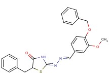 4-(benzyloxy)-3-methoxybenzaldehyde (5-benzyl-4-oxo-1,3-thiazolidin-2-ylidene)hydrazone
