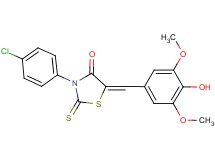 3-(4-chlorophenyl)-5-(4-hydroxy-3,5-dimethoxybenzylidene)-2-thioxo-1,3-thiazolidin-4-one