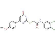N-(3,4-dichlorophenyl)-2-{[4-(4-methoxyphenyl)-6-oxo-1,6-dihydro-2-pyrimidinyl]thio}acetamide