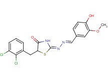 4-hydroxy-3-methoxybenzaldehyde [5-(2,3-dichlorobenzyl)-4-oxo-1,3-thiazolidin-2-ylidene]hydrazone