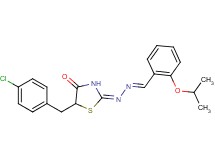 2-isopropoxybenzaldehyde [5-(4-chlorobenzyl)-4-oxo-1,3-thiazolidin-2-ylidene]hydrazone