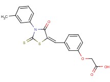 (3-{[3-(3-methylphenyl)-4-oxo-2-thioxo-1,3-thiazolidin-5-ylidene]methyl}phenoxy)acetic acid