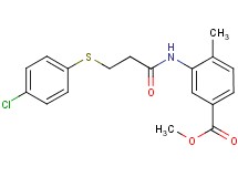 methyl 3-({3-[(4-chlorophenyl)thio]propanoyl}amino)-4-methylbenzoate