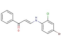 3-[(4-bromo-2-chlorophenyl)amino]-1-phenyl-2-propen-1-one